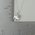 Small Pug Dog Charm Necklace, Sterling Silver
