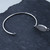 Oval Charm Bangle Bracelet, Stainless Steel