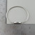 Oval Charm Bangle Bracelet, Stainless Steel
