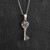 Celtic Trinity Knot Triquetra Key Pendant Necklace, Sterling Silver