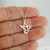 Outline Dove Charm Necklace - 925 Sterling Silver