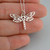 Dragonfly Openwork Outline Charm Necklace - 925 Sterling Silver