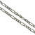 Men's Gun Metal 7mm Figaro Chain Necklace, 925 Sterling Silver