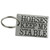 Horses Keep Me Stable Stainless Steel Keychain Keyring 1.4" x 1"