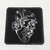 Set of 4 Anatomical Heart Coasters Black/Silver 4" x 4" Set of 4 Anatomical Heart Coasters Black/Silver 4" x 4"