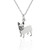 Small Detailed French Bulldog Charm, Sterling Silver