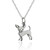Sterling Silver Cute Chihuahua Charm Necklace