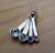 MEASURING SPOONS - Sterling Silver Charm  Necklace