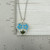 Stainless Steel Two Real Mini Forget Me Not Flowers Necklace Stainless Steel Two Real Mini Forget Me Not Flowers Necklace