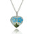 Stainless Steel Two Real Mini Forget Me Not Flowers Necklace Stainless Steel Two Real Mini Forget Me Not Flowers Necklace