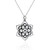 Openwork Lotus Mandala Pendant, Sterling Silver
