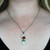 Rose Oblong on White Pendant - Stainless Steel Rose Oblong on White Pendant - Stainless Steel