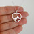 Sterling Silver Mountain Range with Heart Pendant Necklace
