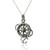 Compass with Rope Anchor Pendant Necklace - 925 Sterling Silver