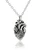 Anatomical Heart Charm Necklace - 925 Silver