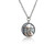 Mountain Range with Lightning Cloud Disc Charm Necklace, Sterling Silver and Bronze