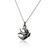 Oxidized Sparrow Charm - Necklace