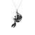 Sterling Silver Mermaid on the Moon Pendant 30x17mm - Necklace Sterling Silver Mermaid on the Moon Pendant 30x17mm - Necklace