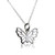 Sterling Silver Butterfly Charm - Necklace