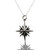 Sterling Silver North Star Charm 16 Points - Necklace Sterling Silver North Star Charm 16 Points - Necklace