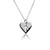 Sterling Silver Heart Charm with Cross Cutout