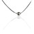 Rhodium Plated Necklace with Polished Bead 16"