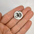 Number 30 Engraved Necklace, Round Stainless Steel Number 30 Engraved Necklace, Round Stainless Steel