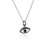 Sterling Silver Evil Eye Charm Necklace, 18" Chain
