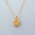 Gold Lotus Charm Necklace - 24K Gold Plate over Sterling Silver