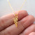 Tiny Angel Wing Charm Necklace - 24k Gold Plated Sterling Silver