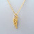 Gold Angel Wing Charm Necklace - 24k Gold Plated Sterling Silver