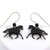 Movable Horse Earrings - Handmade in USA - 925 Sterling Silver Earwire