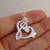 Sterling Silver Treble Clef Heart Bass Necklace