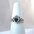 Sterling Silver Emerald CZ Claddagh Heart Ring