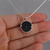 Round Working Compass Charm Necklace - Sterling Silver