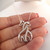 Sterling Silver Kissing Giraffe Necklace