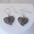 Angel Wing Heart Dangle Earrings - 925 Sterling Silver