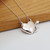 Sterling Silver Devil Heart Pendant Necklace