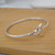 925 Silver Celtic Knot Trinity Bangle Bracelet