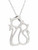 Two Cats Necklace - Sterling Silver