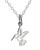 Tiny Hummingbird Charm Necklace - 925 Sterling Silver