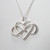 Large Sterling Silver Infinity Heart Necklace