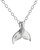 Whale Tail Pendant Necklace - 925 Sterling Silver