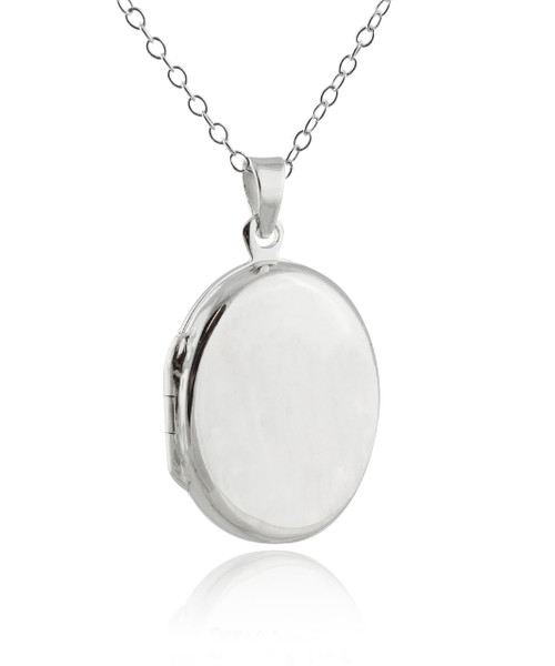 Sterling Silver Oval Locket Necklace | FashionJunkie4Life