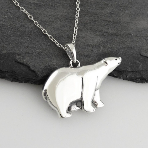 Polar Bear Necklace - 925 Sterling Silver - FashionJunkie4Life