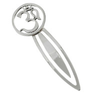 Polished OM Ohm Bookmark, Sterling Silver