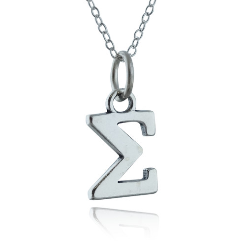 Greek Alphabet Letter Sigma Charm 