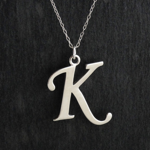 Silver Initial K Necklace | maurices