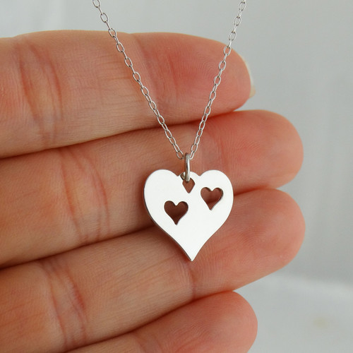 Charming Personalized Silver Heart Locket Necklace