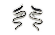 Sterling Silver Abstract Ribbon Stud Earrings